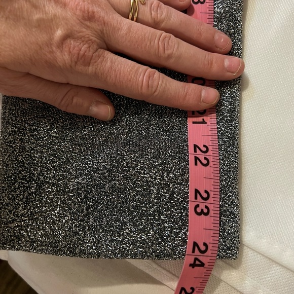 Do and be womens medium biker jacket silver shimmery metallic cropped belted zip - Picture 14 of 14